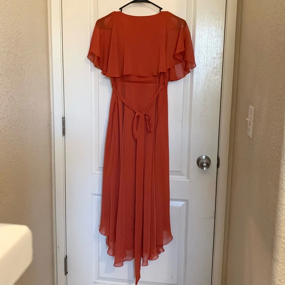 NWT ASOS Tall Cape Back Dipped Hem Midi Dress - Picture 3 of 4